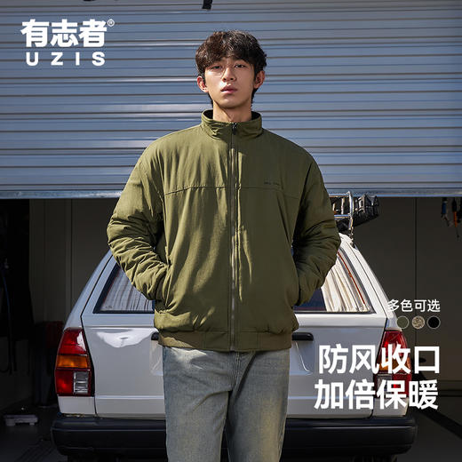 有志者UZIS篮球美式潮流运动外男套保暖休闲宽松棉服夹克秋冬战甲 商品图1