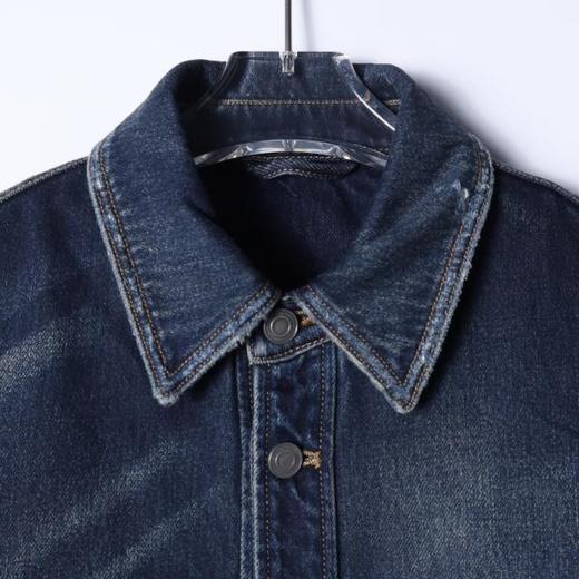 85099SDSA男士秋冬新款痞帅男装简约做旧牛仔衬衫羽绒服外套百搭时尚 商品图2