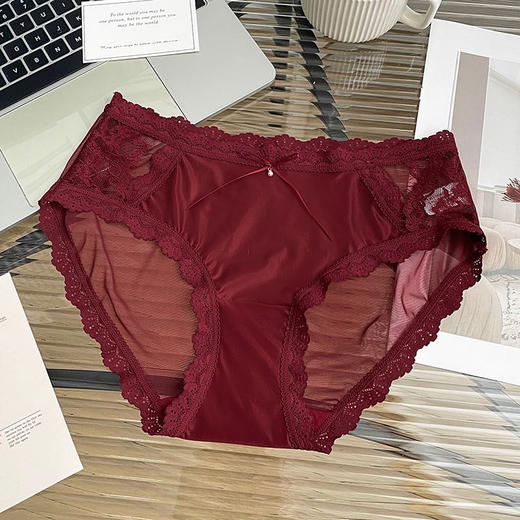 藏不住红蕾丝边女士内裤-纪念日百货门店同款167543269 商品图4