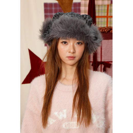 经典时尚豹纹耳朵雷锋帽-纪念日百货门店同款167098871 商品图3