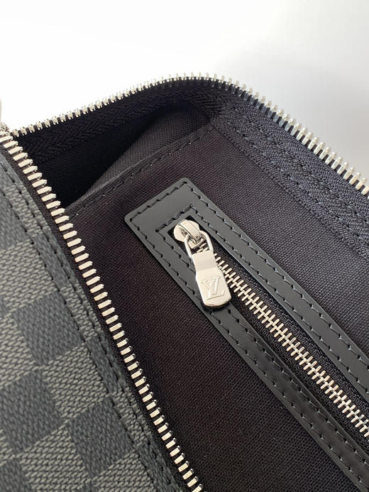 秋冬特惠💰中号45cm💰1430 大号50cm💰1530 特大号55cm💰1630 渠道级LV【精钢五金 MB163c01变码芯片】M41418 M41416 M41414黑格旅行手提包 商品图8