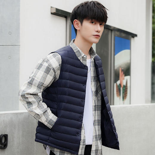 花羽辰 轻薄羽绒内胆 男女款 马甲/长袖 可变V领 基础修身 内胆保暖 多色可选 商品图10