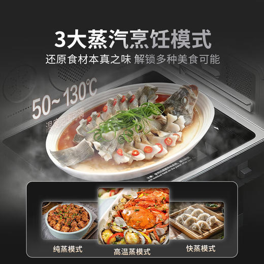 海尔食魔方微蒸烤炸一体机家用多功能电蒸烤箱 23L触控彩屏HW-CE23ZYAU1 商品图2