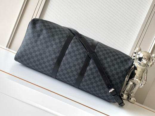 秋冬特惠💰中号45cm💰1430 大号50cm💰1530 特大号55cm💰1630 渠道级LV【精钢五金 MB163c01变码芯片】M41418 M41416 M41414黑格旅行手提包 商品图3