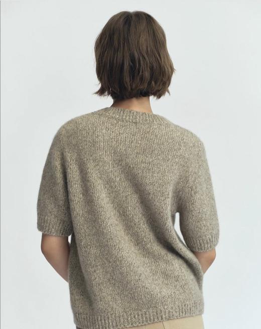 Jai 麦秆色丝羊绒短袖上衣 商品图4