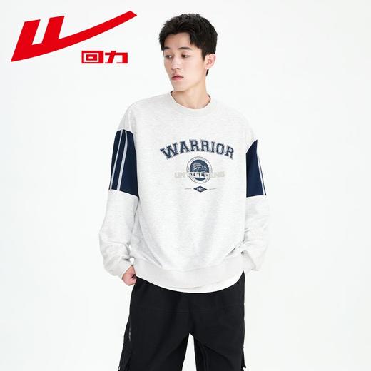 回力卫衣男2025春秋款圆领潮牌外套青少年长袖高级感美式运动上衣 商品图2