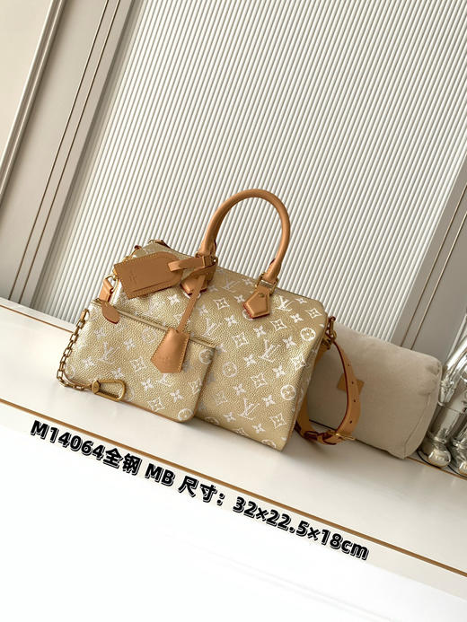 秋冬特惠💰1670 渠道级LV【全钢五金 MB163c01变码芯片】te级LV 全套包装 M14064金色 本款Speedy P9 Bandoulière30手袋 商品图0