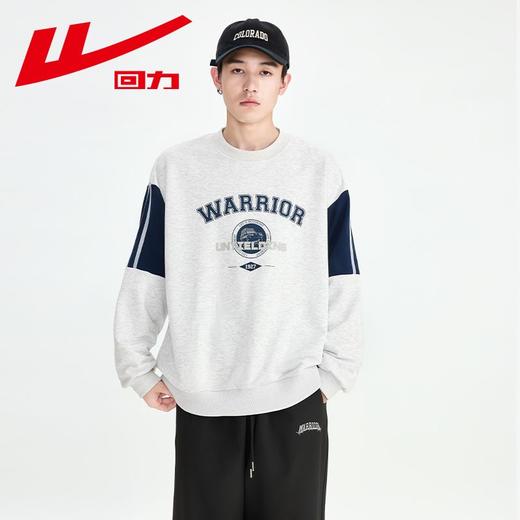 回力卫衣男2025春秋款圆领潮牌外套青少年长袖高级感美式运动上衣 商品图0