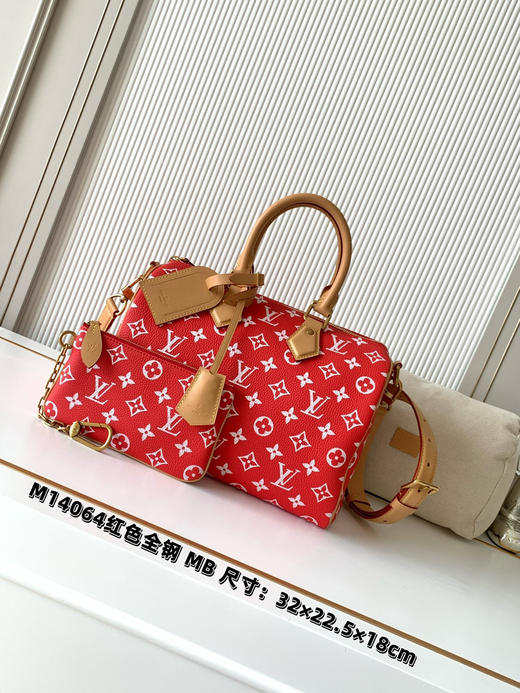 秋冬特惠💰1670 渠道级LV【全钢五金 MB163c01变码芯片】te级LV 全套包装 M14064红色本款Speedy P9 Bandoulière30手袋 商品图0