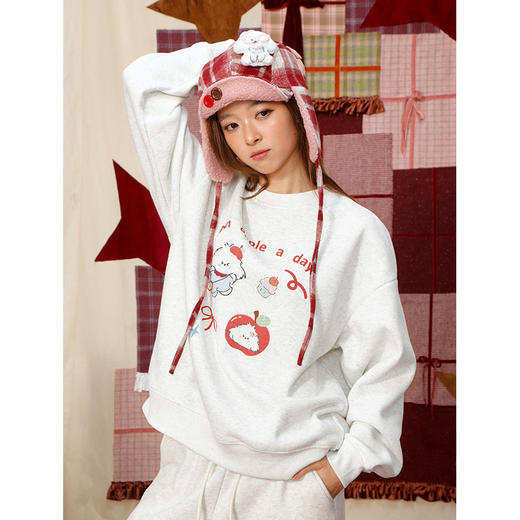 【礼物季】卷毛小狗印花圆领卫衣-纪念日百货门店同款167944601 商品图1