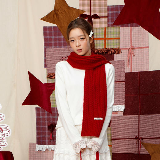 【礼物季】软糯纯色图标女围巾-纪念日百货门店同款168094418 商品图0