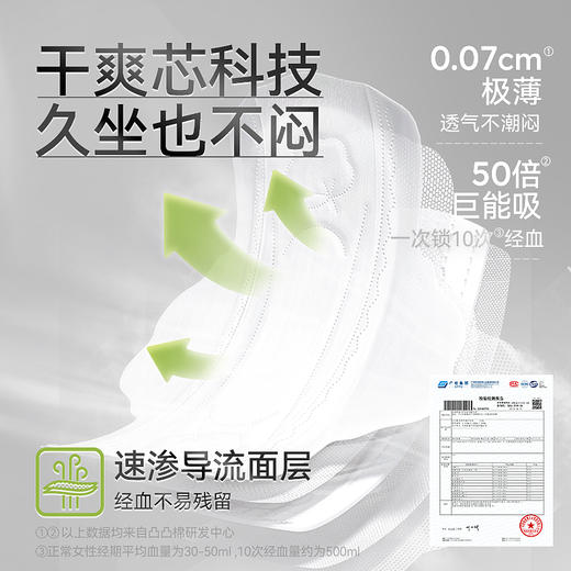 【满100享66折】凸凸棉有机雪棉日用240mm*8片（单拍不发货） 商品图2