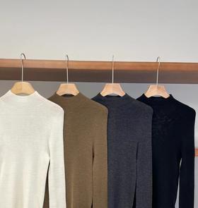 福利款！  25无缝打底   立领针织打底衫 抗起球！德国扬子18针无缝打底衫