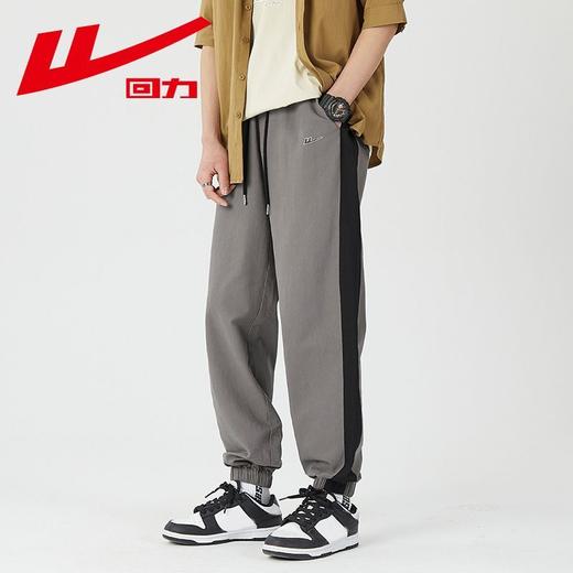 回力纯棉束脚裤子男2025夏季新款美式高街运动裤春秋宽松休闲长裤 商品图1
