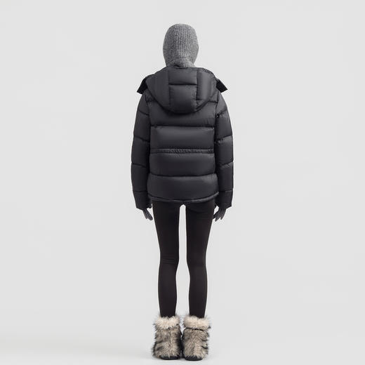 跃牌【倚窗听雨】Athena lulu 羽绒服女95白鹅绒五格防风加厚保暖连帽面包服外套WT19 商品图4