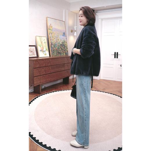 [四面弹一体绒]火桐hooton 2025浅色直筒加绒牛仔裤33041 商品图1