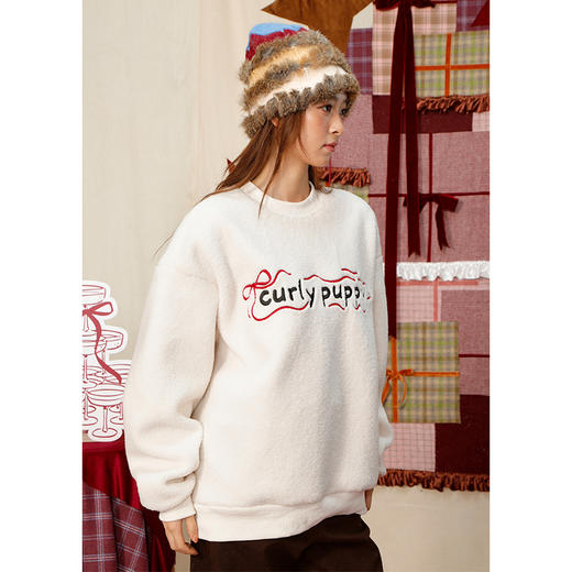 【礼物季】卷毛小狗羊羔绒卫衣-纪念日百货门店同款167944652 商品图2