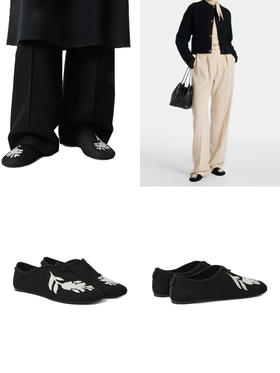 1122-2 松弛慵懒 lp秋冬 黑色羊绒面 鹿皮鞋垫 真皮底 可踩跟芭蕾鞋 轻便乐福鞋