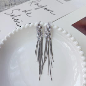 气质流苏长款链条式设计银针耳环-纪念日百货门店同款167796055