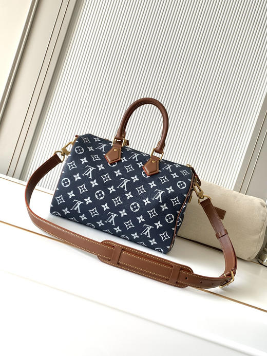 秋冬特惠💰1670 渠道级LV【全钢五金 MB163c01变码芯片】te级LV 全套包装 M15282蓝色布内里 本款Speedy P9 Bandoulière30手袋 商品图2