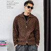 徐太浪【肌理纹 双拉链】翻领开衫毛衣男秋冬休闲大码针织衫外套 商品缩略图2