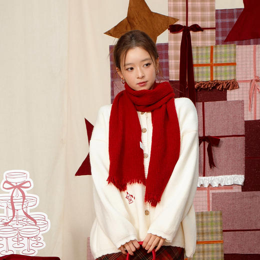 【礼物季】软糯纯色围巾女围巾-纪念日百货门店同款168094397 商品图0