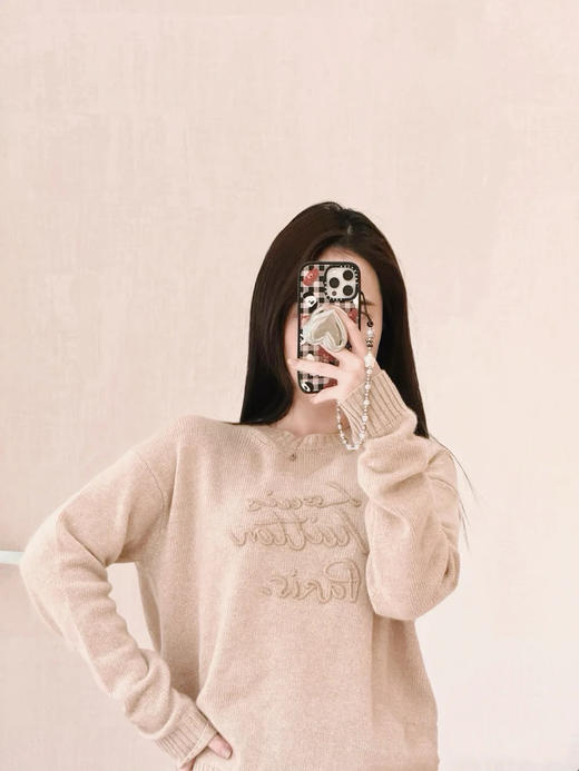 驴家 25秋冬新款 奶咖色羊绒针织毛衣(TM) 商品图3