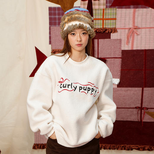 【礼物季】卷毛小狗羊羔绒卫衣-纪念日百货门店同款167944652 商品图0