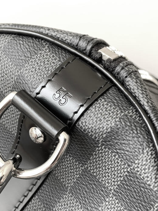 秋冬特惠💰中号45cm💰1430 大号50cm💰1530 特大号55cm💰1630 渠道级LV【精钢五金 MB163c01变码芯片】M41418 M41416 M41414黑格旅行手提包 商品图5