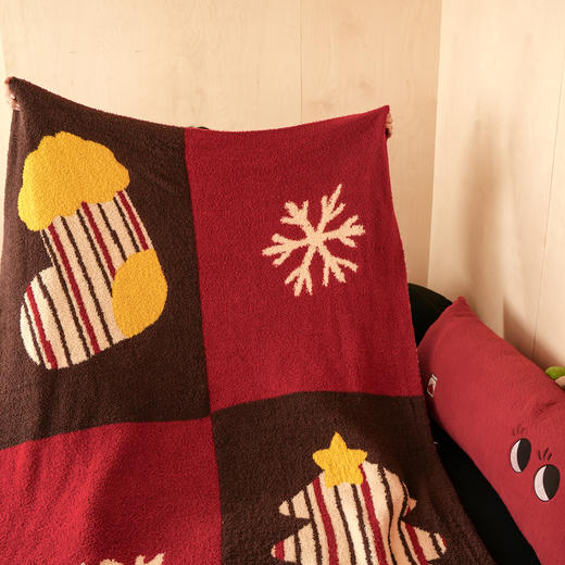 自然醒针织半边绒毯多功能沙发毯床尾毯午睡盖毯办公室披毯车载户外旅行毯MT 商品图12