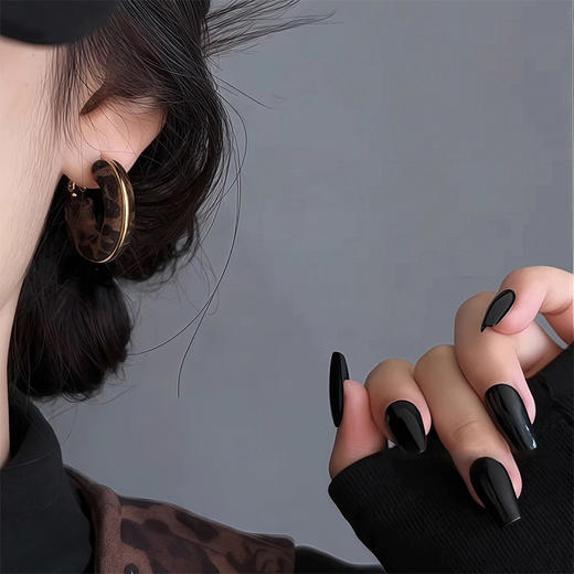 复古豹纹细腻质感植绒材质银针耳环-纪念日百货门店同款168046547 商品图2