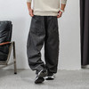 徐太浪【立体裁剪 褶皱感】加绒休闲裤男秋冬款宽松直筒裤子长裤 商品缩略图1