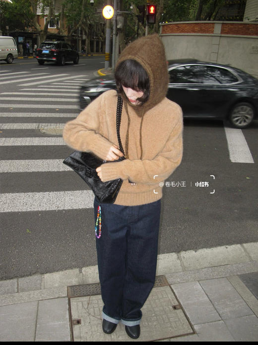 1122-3 原材百分百 小禾羊绒拉绒 巴拉克啦法帽 无领衣服大救星 商品图4