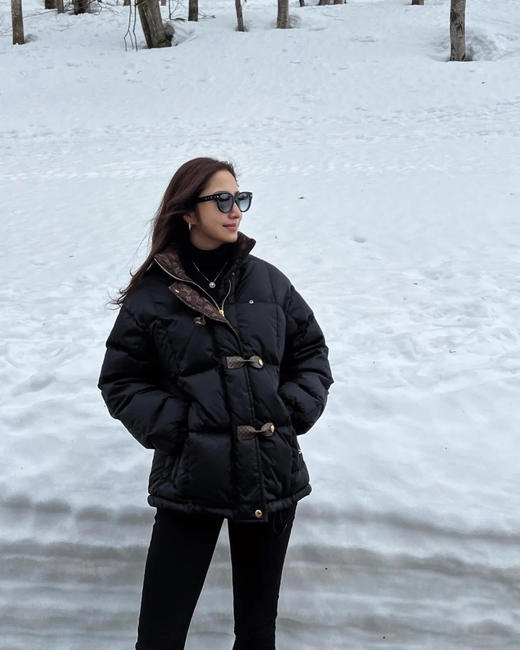 驴家 25秋冬新款 老花内里立领羽绒服外套(TM) 商品图0