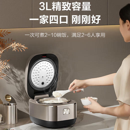 苏泊尔（SUPOR）电饭煲0涂层家用3升容量316L不锈钢内胆多功能柴火饭煮粥电饭锅智能触控预约 SF30HC1912商超同款 商品图6