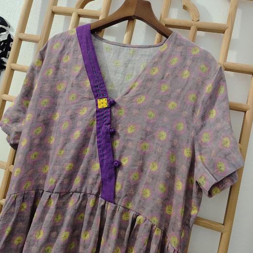 「断码清仓」亚麻宽松连衣裙 ZFYY112 商品图1