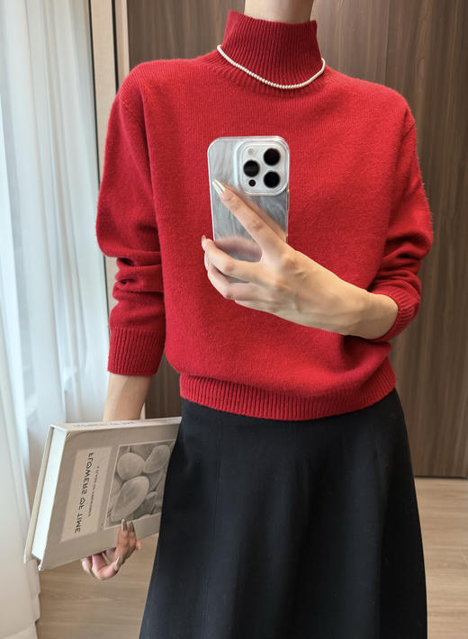 王菲宋佳同款Cel*ine100%羊毛双股羊毛衫 商品图3