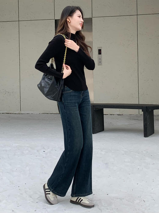 【百图lulu定制】【小金链针织衫】安迪绒  抗起球 半高领 长袖 针织衫 打底衫 商品图11