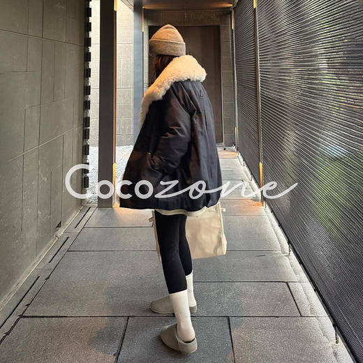 COCO ZONE 刘 一一"多瑙河"90白鹅绒芭莎羊毛毛领鹅绒服CD2A3067 商品图1