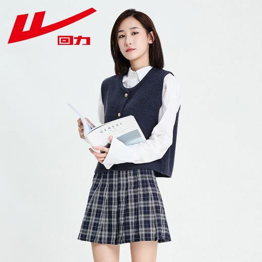 回力针织马甲女2025春季新款外搭宽松衬衫叠穿短款针织背心马甲女 商品图1
