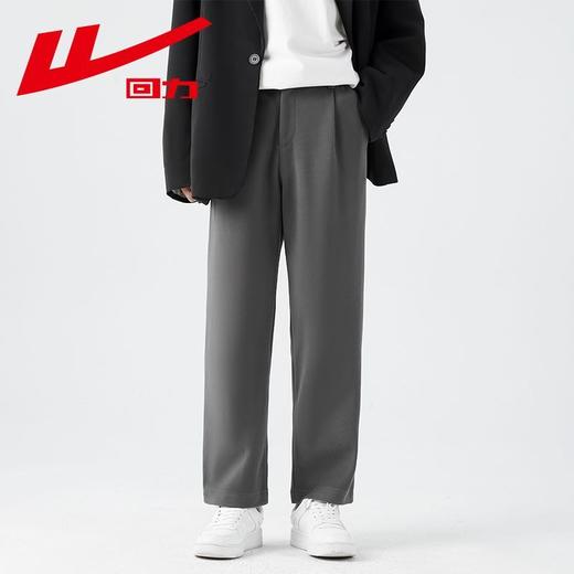 回力休闲裤子男2025秋季新款百搭九分西裤韩版修身黑色上班男裤子 商品图6