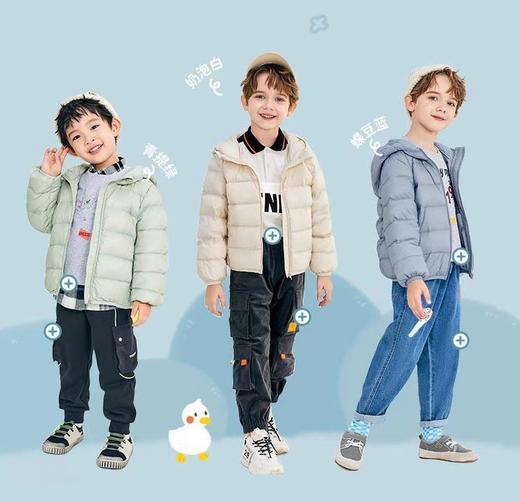 学校校服里的神器连帽轻羽绒儿童轻薄羽绒服 商品图4
