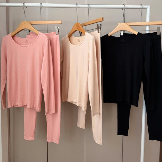 出口日单自发热保暖内衣套装 商品图0