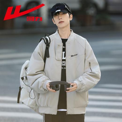 回力2025新款外套男士潮牌户外春秋季飞行员夹克男加棉加厚棒球服 商品图6