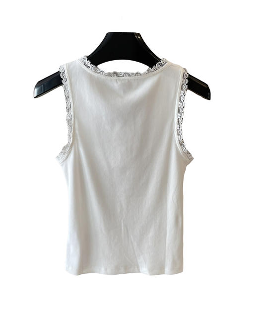 女款修身蕾丝边背心ba008 商品图1