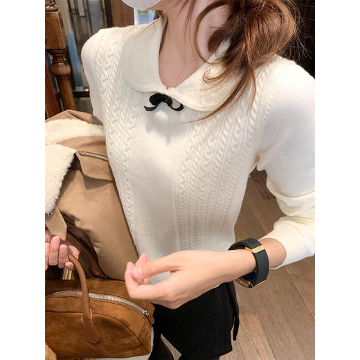 <曾小咸推荐>3.13现货秒杀 ！微信超特价！娃娃领蝴蝶结针织衫 日常169.99 立减90 秒杀79.99！！微喇裤（不加绒）秒杀79.99！！羊羔毛翻领外套  秒杀179.99！！ 商品图3