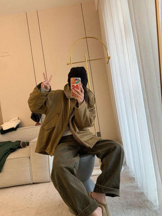 1123-6 一手货源 日系高端 45R 双面穿 夹克外套 轻盈保暖 宽松舒适 两种气质 商品图8