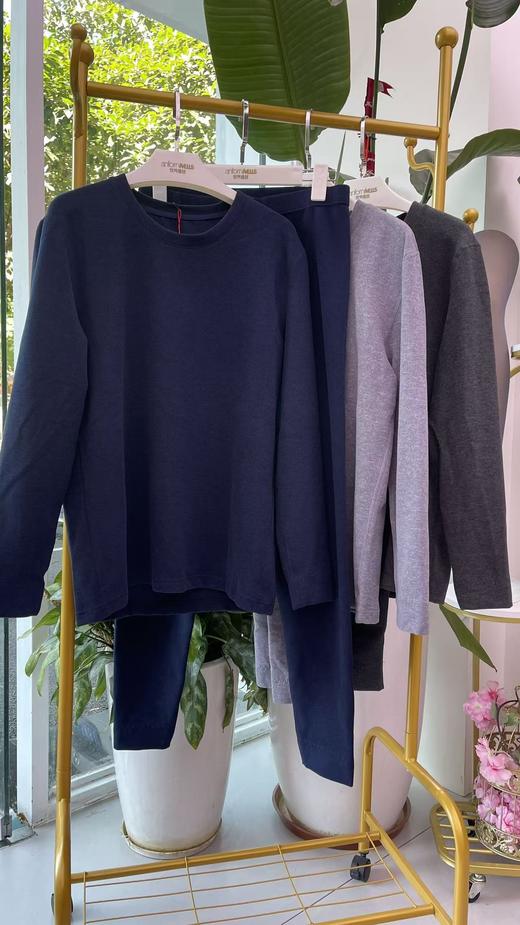 阳光绒男款圆领套装保暖衣蓄热保暖舒适透气高弹16313651 商品图2