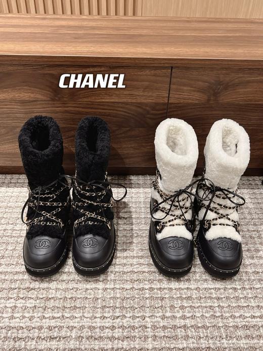 香奈儿  秋冬羊毛短靴 皮毛一体材质和小牛皮搭配(DBG) 商品图1