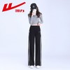 回力黑色运动裤女春季2025新款侧边条纹宽松阔腿直筒卫裤冬季裤子 商品缩略图0